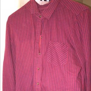 Plaid Red, Navy Blue Flannel